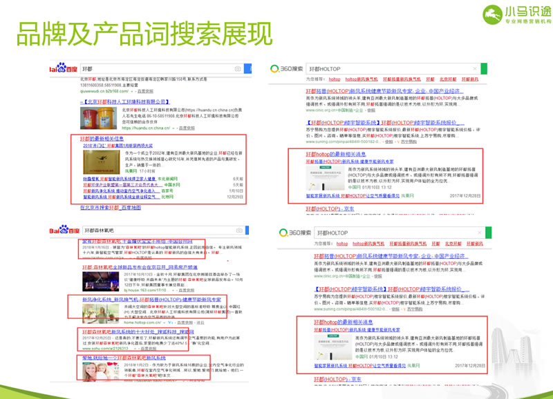 环都品牌词搜索展现